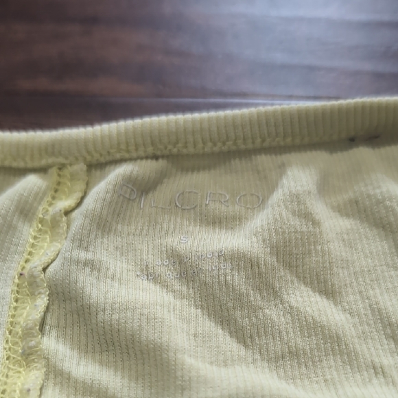 Pilcro by Anthropologie Yellow Ruched Polo‎ Tank Top - Picture 2 of 5